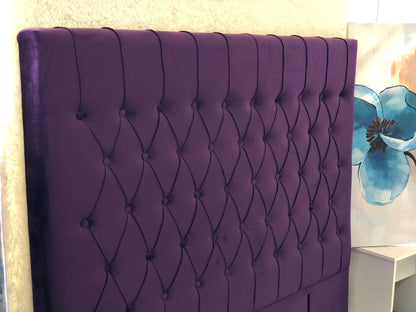 Chicago Purple in Velvet Headboard