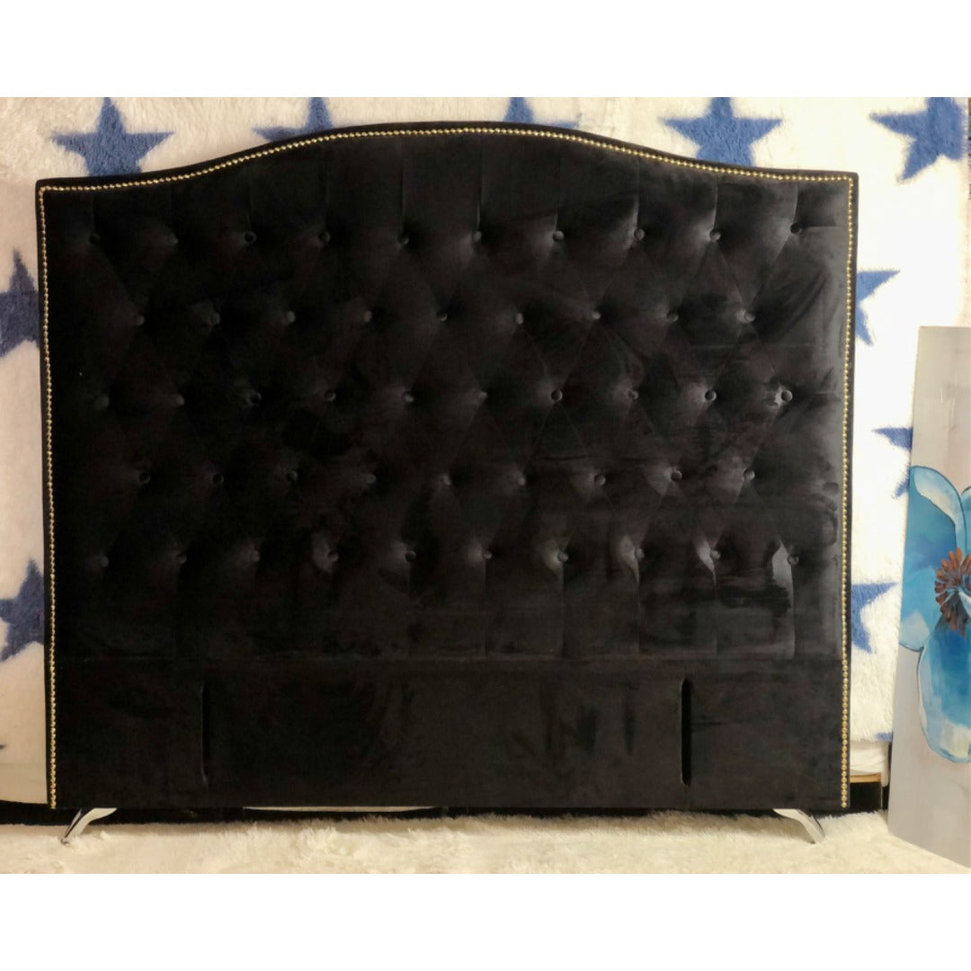 Washington Black Velvet Headboard