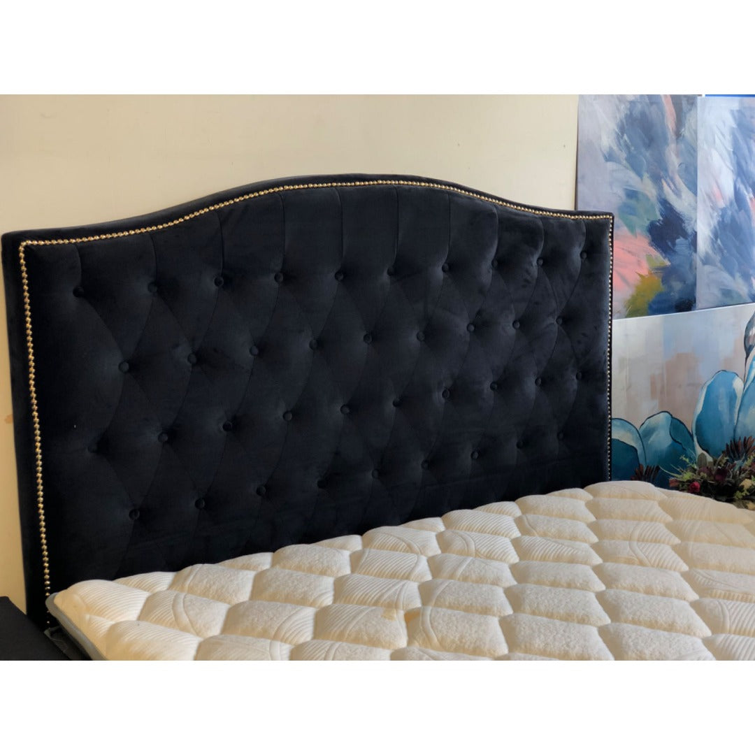 Washington Black Velvet Headboard