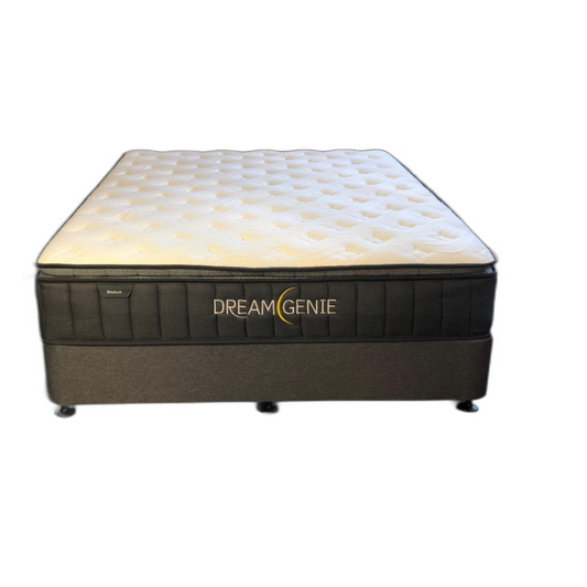 Queen Base With Dream Genie Medium firm Mattress