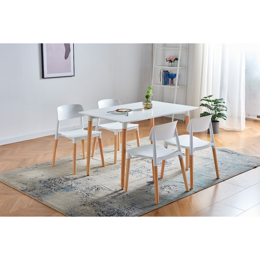 Jade Dining Set White 5Pcs