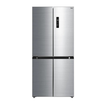 Midea 470L Cross Door Fridge Freezer Stainless Steel