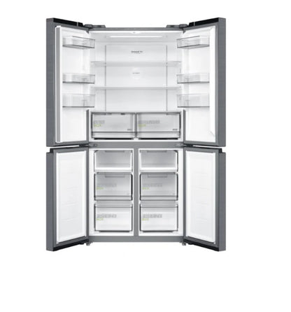 Midea 470L Cross Door Fridge Freezer Stainless Steel