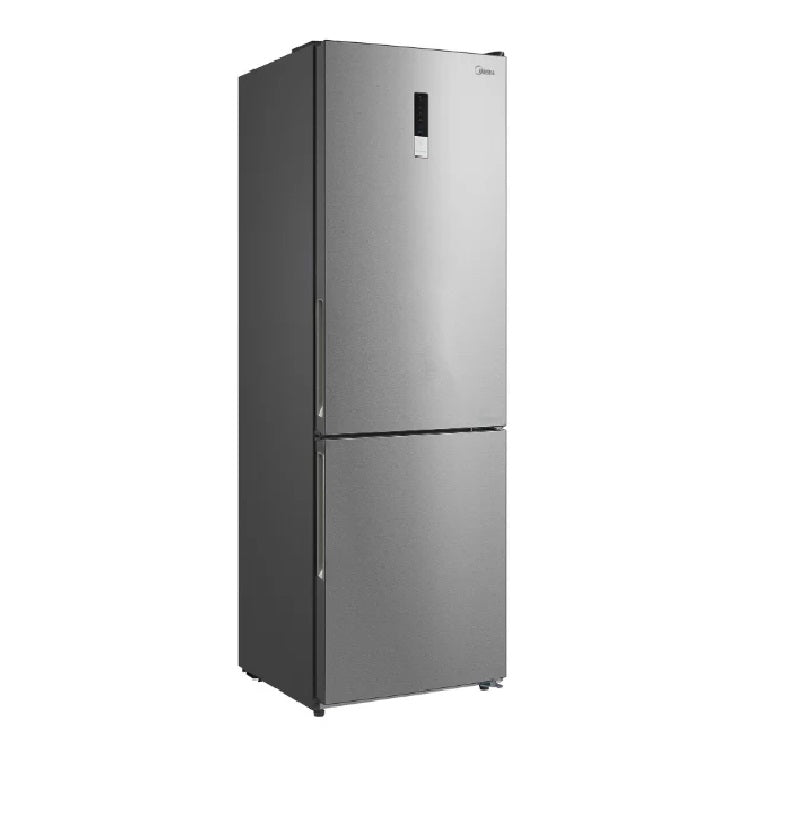 Midea 321L Bottom Mount Fridge Freezer Stainless Steel