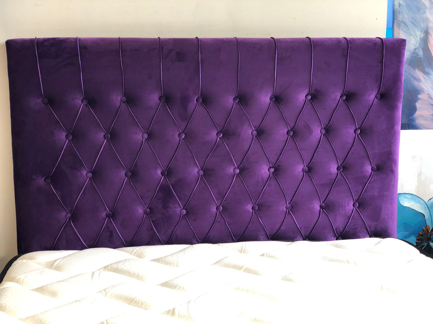 Chicago Purple Velvet Headboard